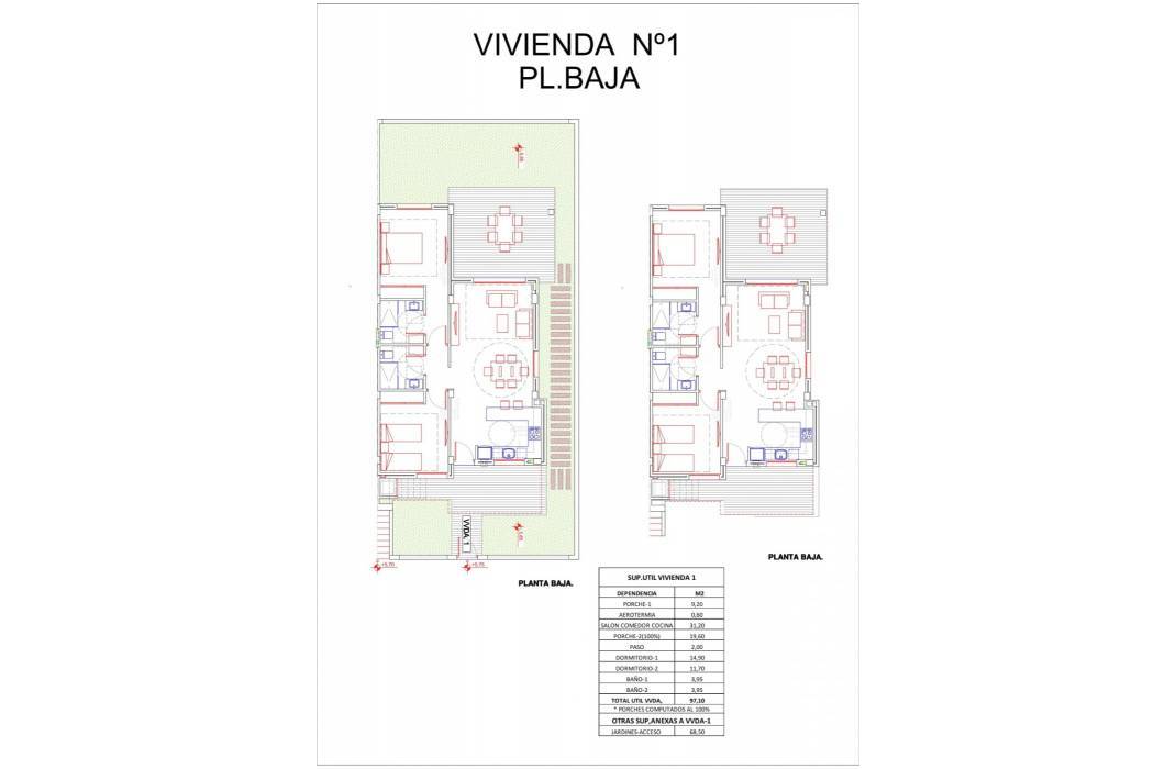 Nueva construccin  - Bungalow - Orihuela - Vistabella Golf