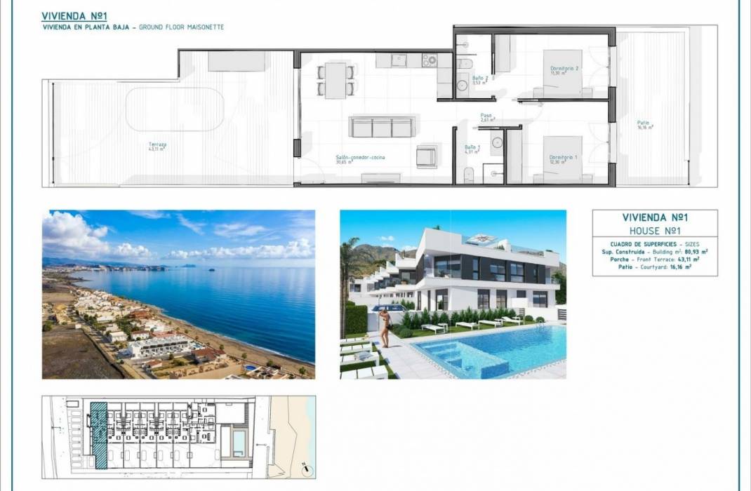 Nueva construccin  - Bungalow - San Juan de los Terreros - Pozo del esparto