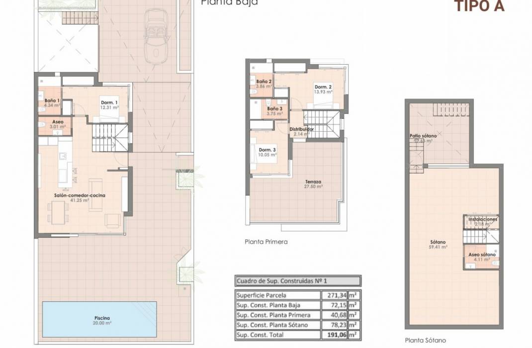 Nueva construccin  - Semi - Algorfa - La finca golf